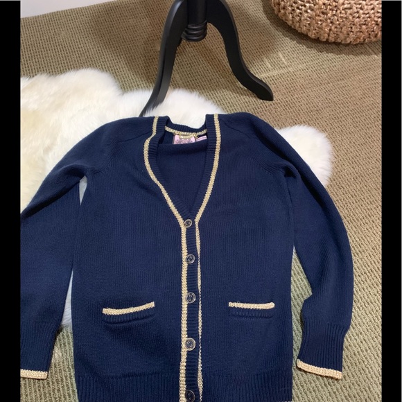 Juicy Couture Navy and Gold Cardigan Sweater ❄️ - Picture 4 of 8